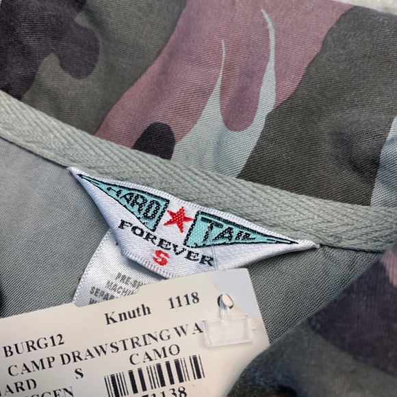 Hard Tail Forever Camo Khaki Green and Pink Jacket. Drawstring Waist. Size S NWT - Picture 9 of 10